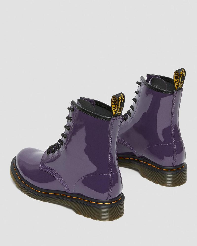 Dr Martens 1460 Lak Leren Veterlaarzen Dames Paars | NL 580TCE